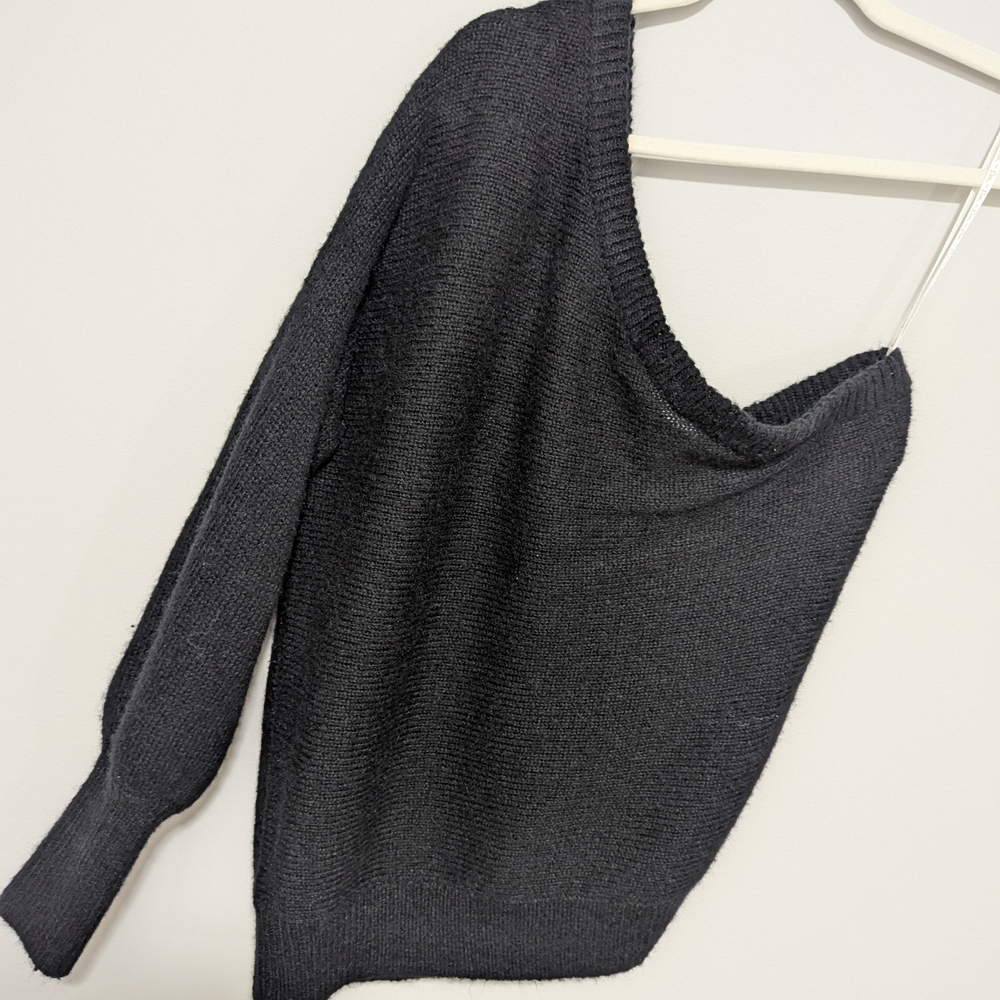 Lilly Pulitzer Off-the-Shoulder Black Sweater